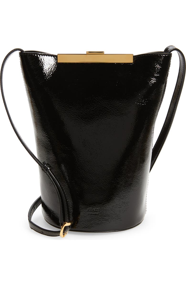Khaite Etta Patent Leather Shoulder Bag, Main, color,