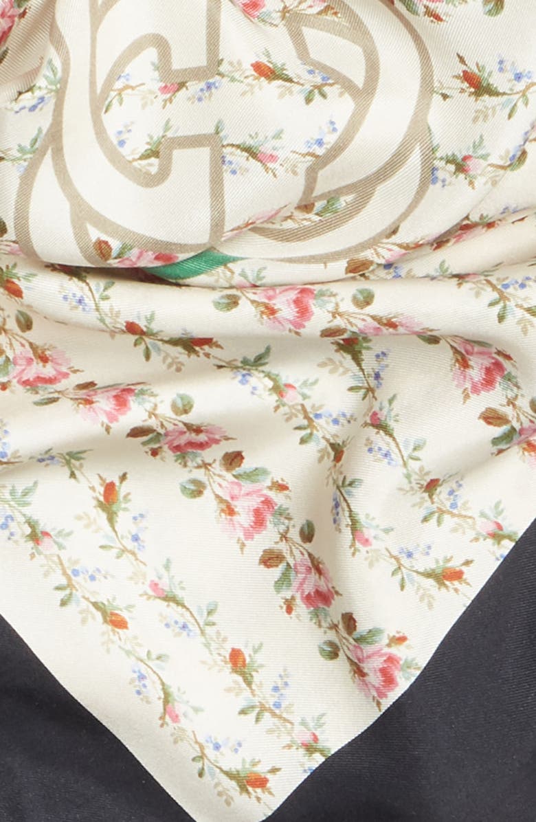Gucci New Flora Silk Scarf, Alternate, color,
