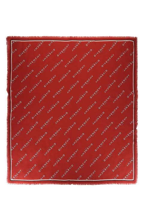 Logo Shadow Wool & Silk Scarf
