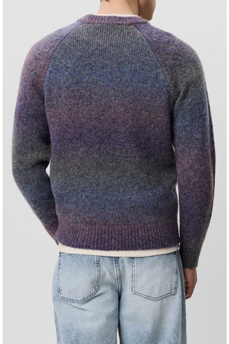 Gradient Crewneck Sweater, Alternate, color, SPICED PLUM PURPLE