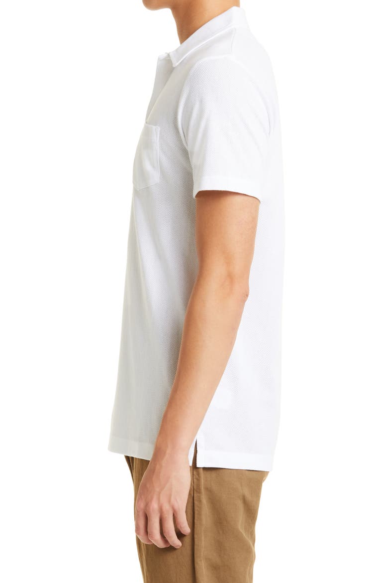 Men's Riviera Cotton Polo, Alternate, color, WHITE