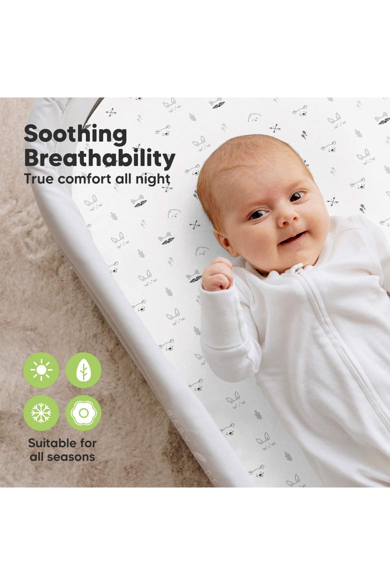 2-Pack Soothe Fitted Bassinet Sheets, Alternate, color, Nordic