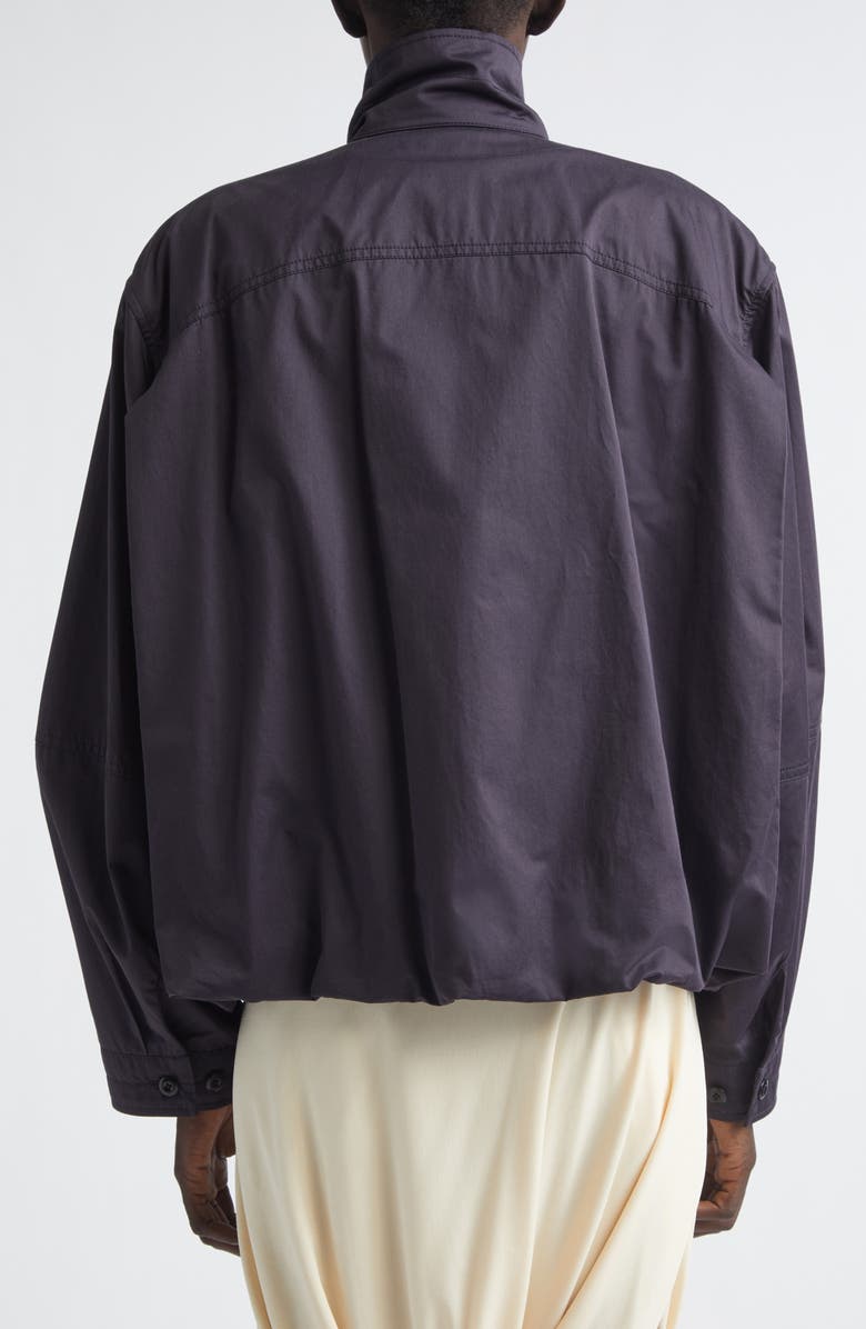 Lemaire Soft Pleated Cotton Sateen Blouson Jacket, Alternate, color, Ink Blue