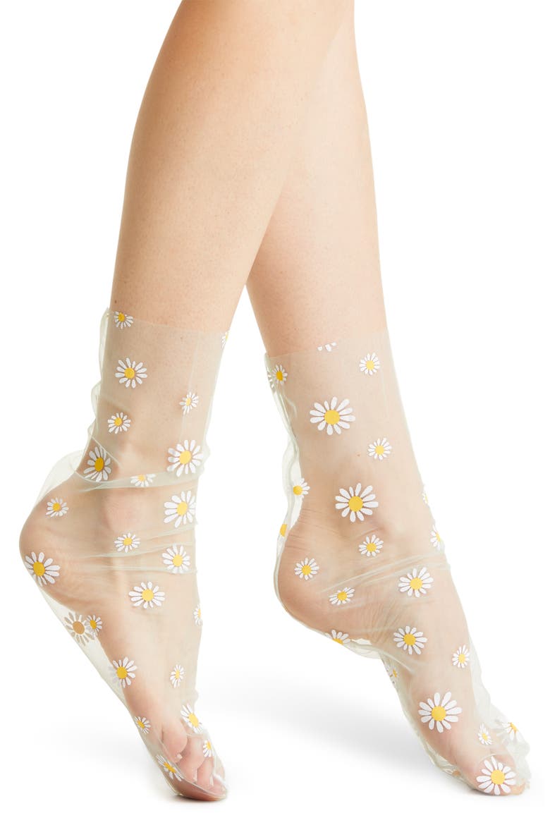 Dazy Tulle Socks, Main, color, MINT