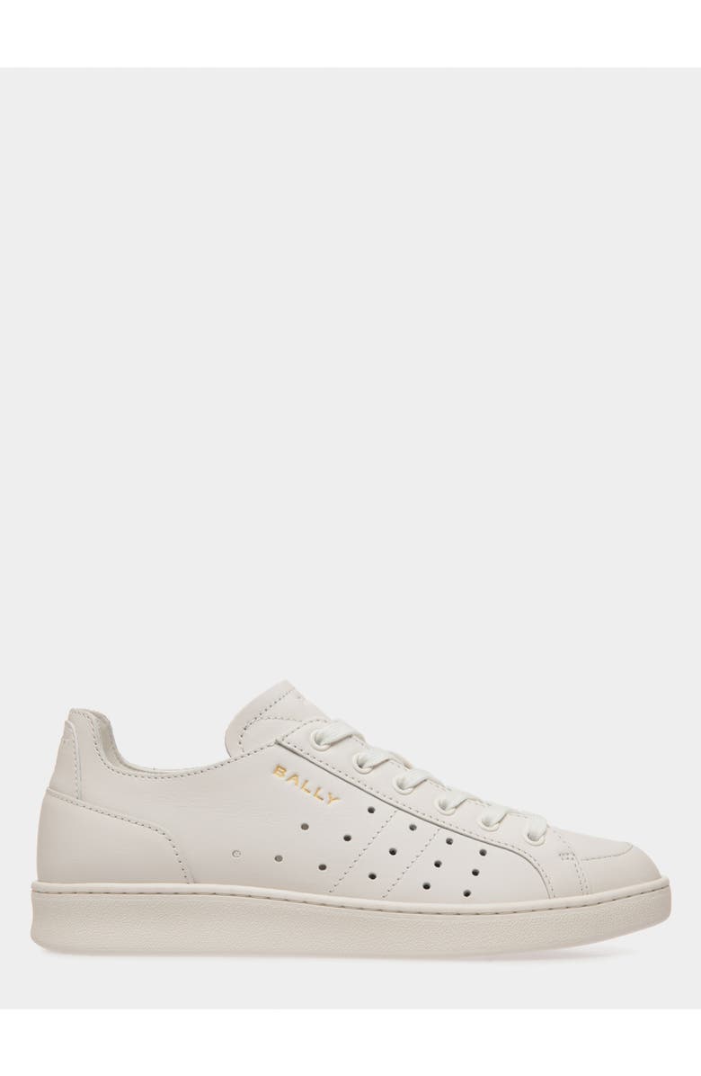 Bally Leather Tennis Sneaker, Main, color, White