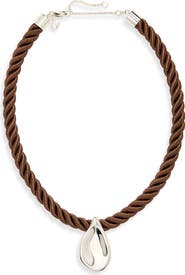 Madewell Droplet Pendant Cord Necklace