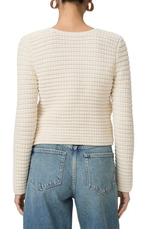 Shop Paige Oberon Open Stitch Cardigan In Ivory