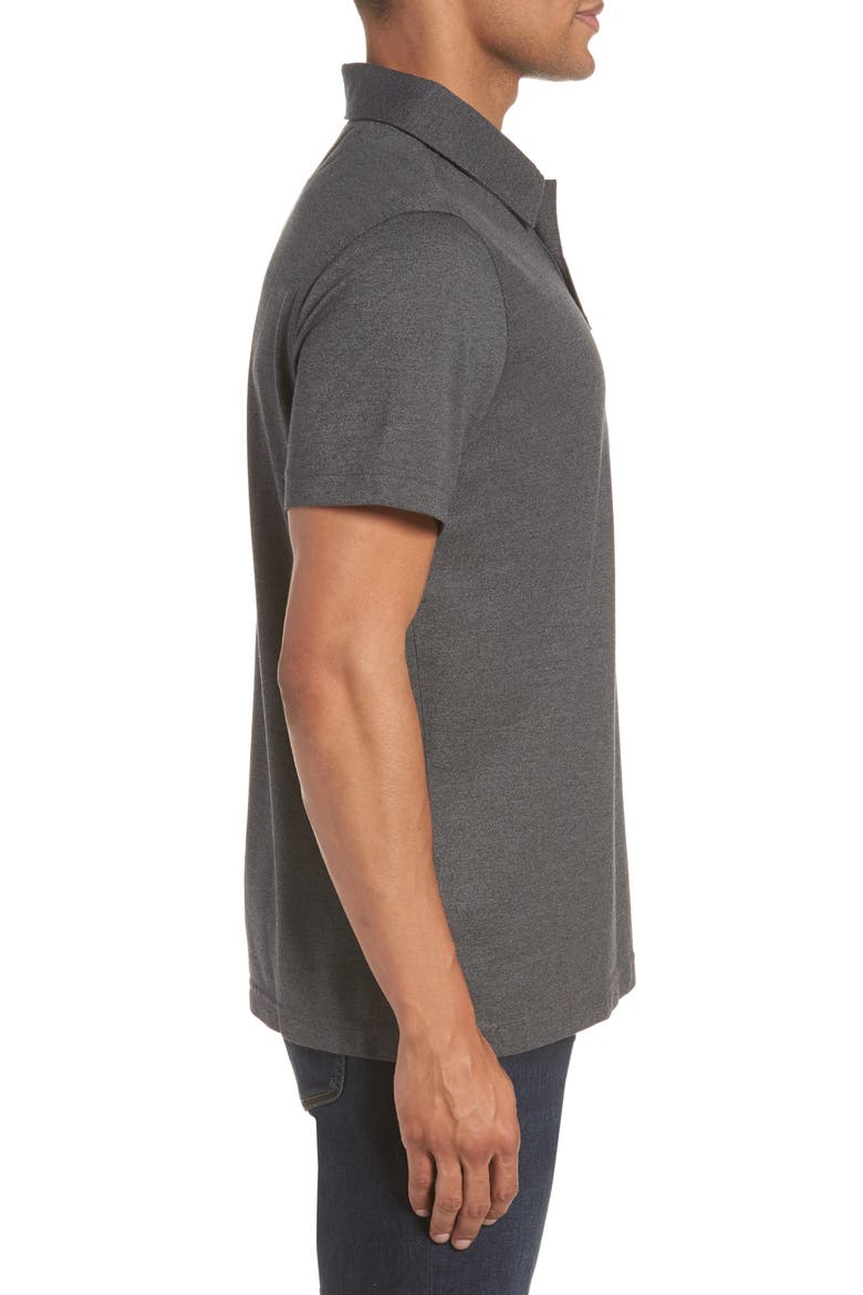 Regular Fit Polo, Alternate, color, BLACK CAVIAR MELANGE