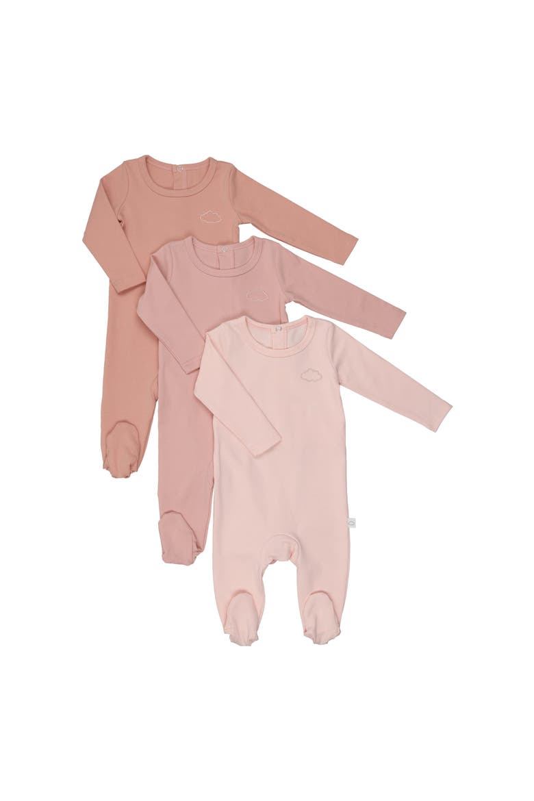 3 Pack Footies, Main, color, Pink