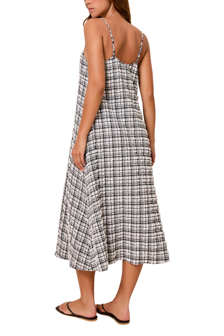 The Lois Check Sleeveless Maxi Dress, Alternate, color, NOIR