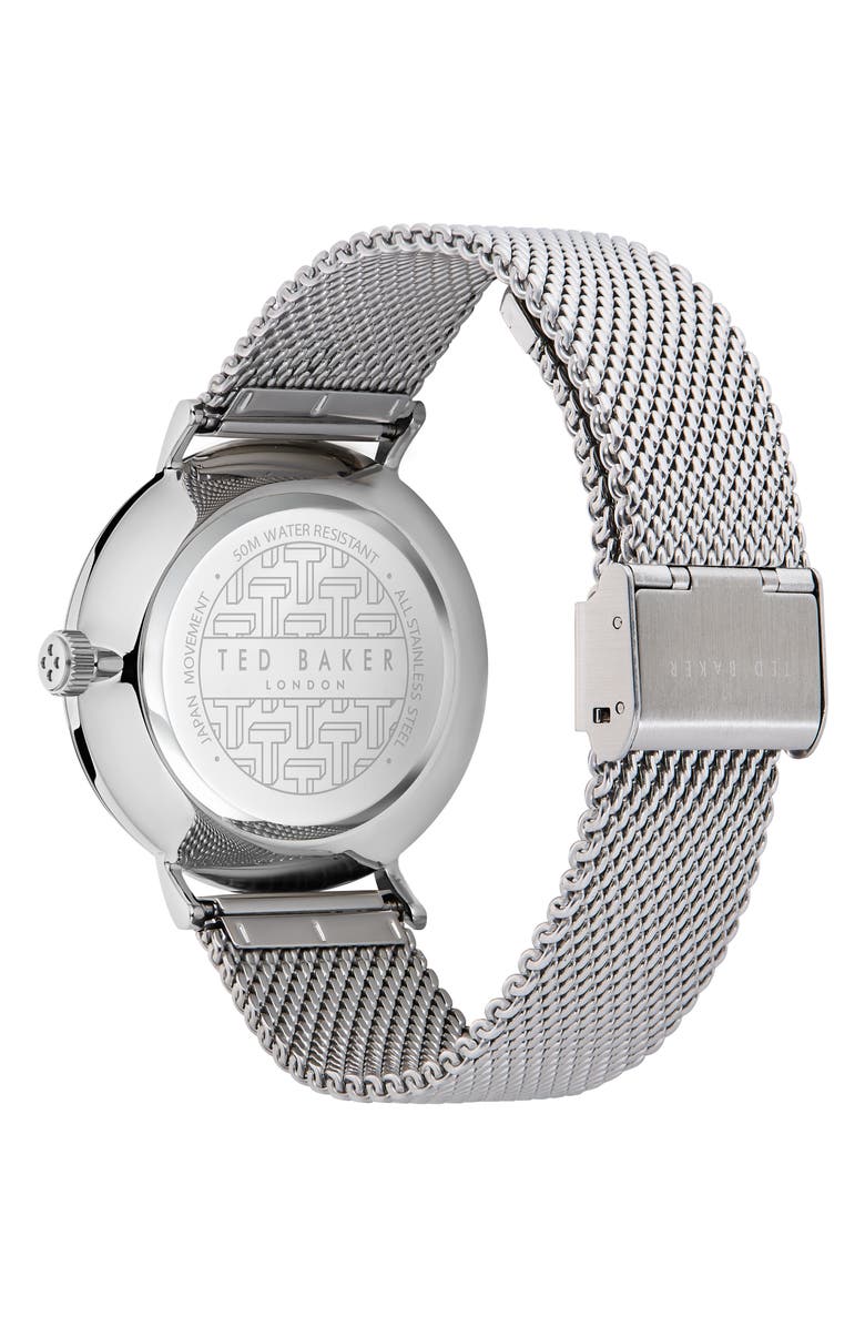 Ted Baker Phylipa Gents Mesh Strap Watch, 43mm, Alternate, color, 