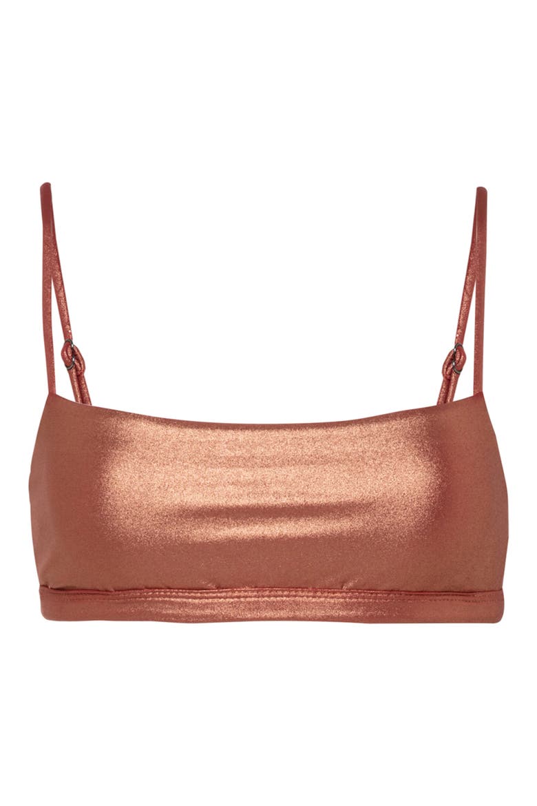 Rust Copper Cintra Reversible Bikini Top, Alternate, color, DARK ORANGE