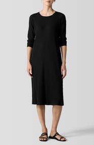 Eileen Fisher Long Sleeve Rib Dress