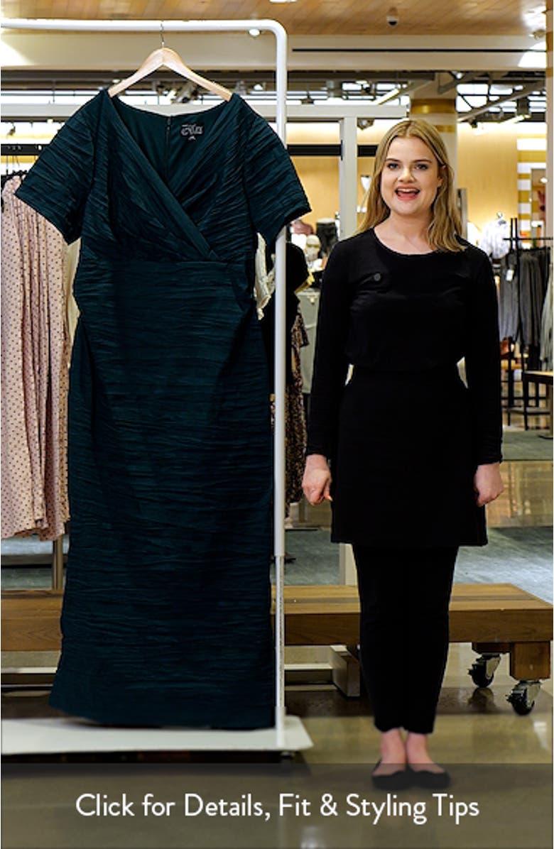 Crinkle Stretch Taffeta Gown, sales video thumbnail