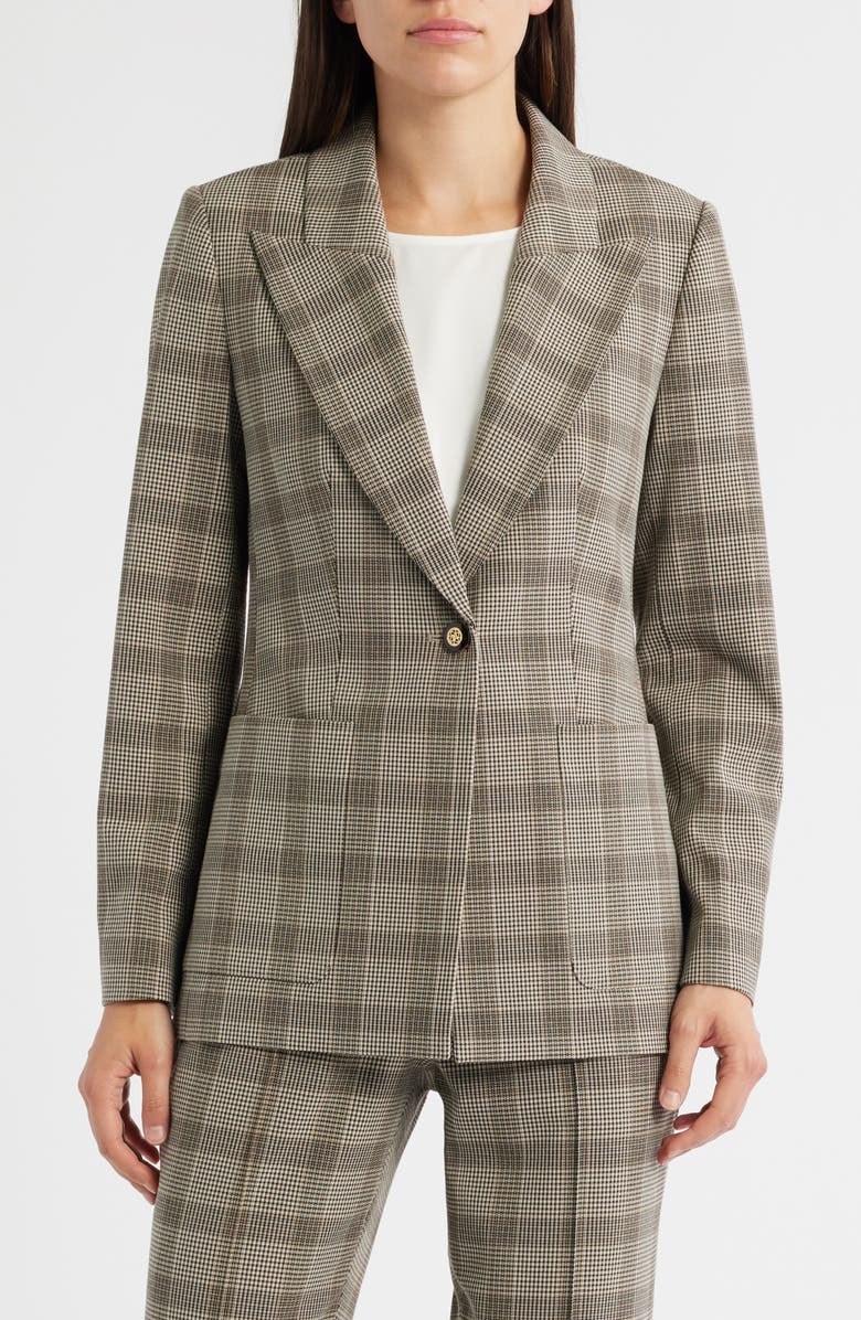 Elie Tahari The Elodie Check Print Blazer, Alternate, color, French Plaid