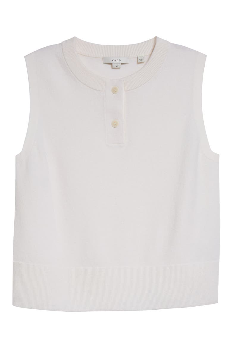 Henley Wool Blend Sweater Tank, Alternate, color, OFF WHITE