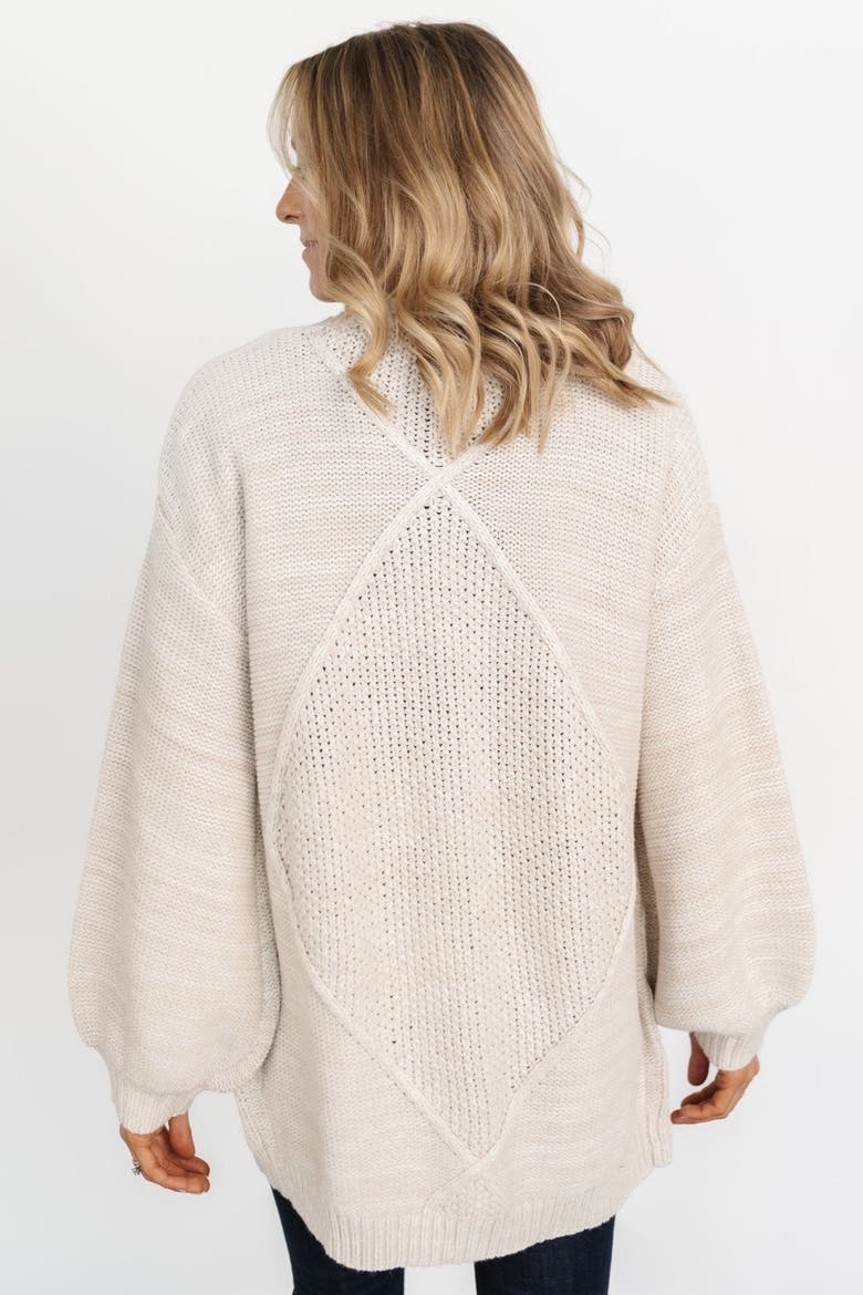 Spencer Chunky Knit Cardigan, Alternate, color, Oatmeal