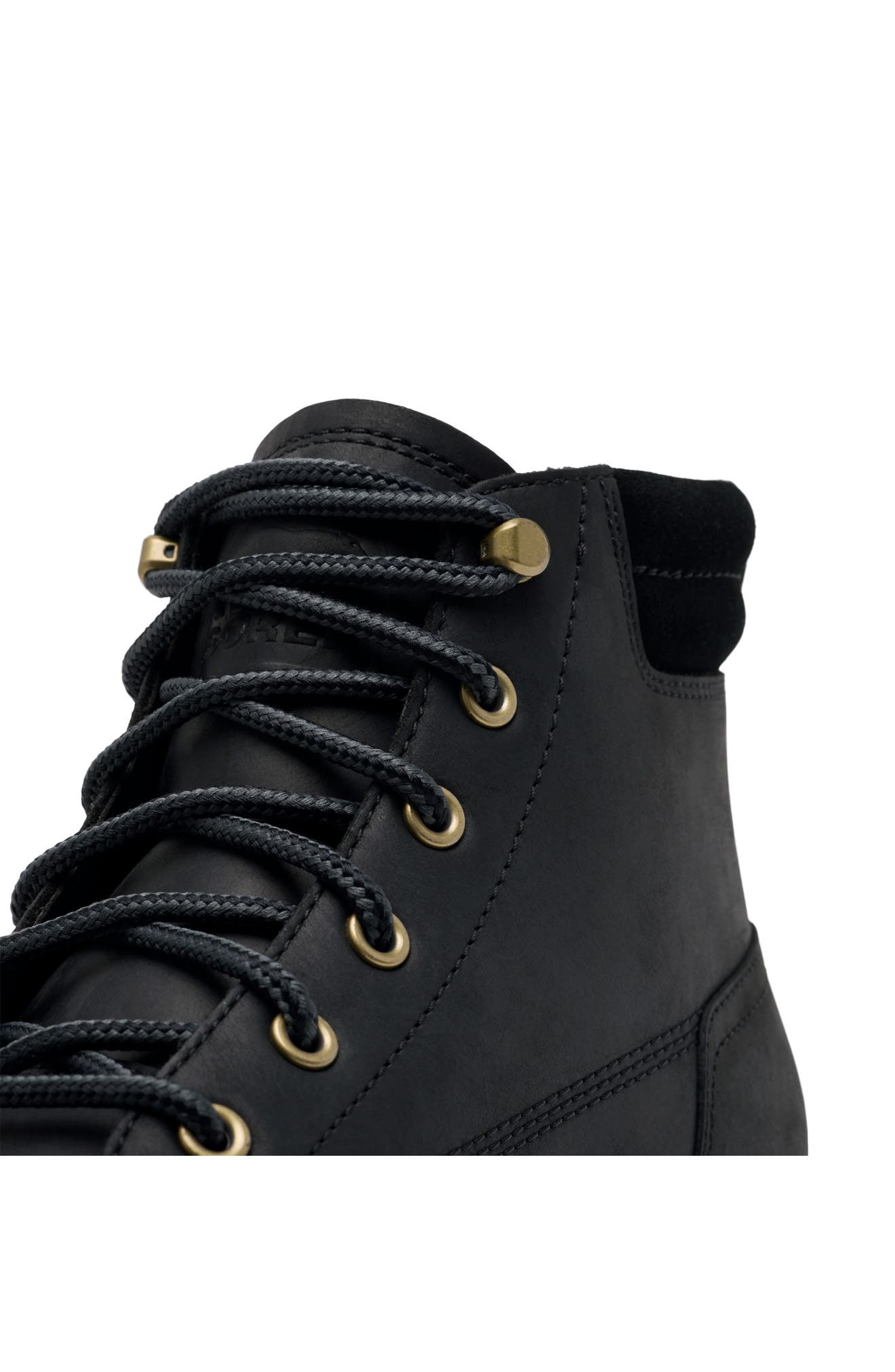 Lark-47 Waterproof Moc Toe Boot, Alternate, color, BLACK/ BLEACHED CERAMIC