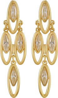 Vince Camuto Tiered Marquise Crystal Chandelier Earrings