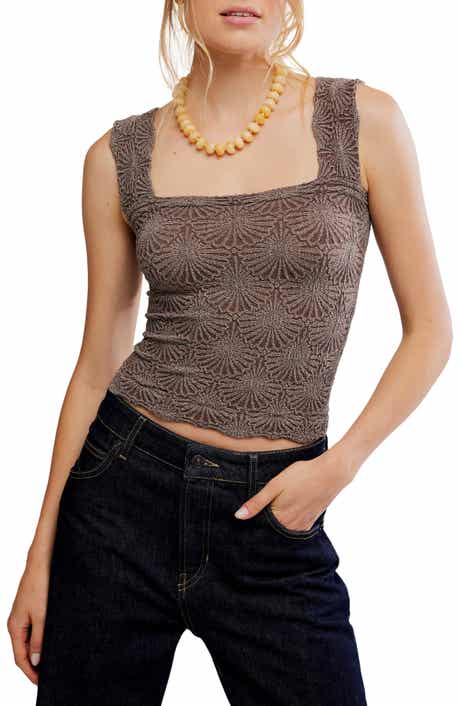 Free People Love Letter Floral Knit Camisole