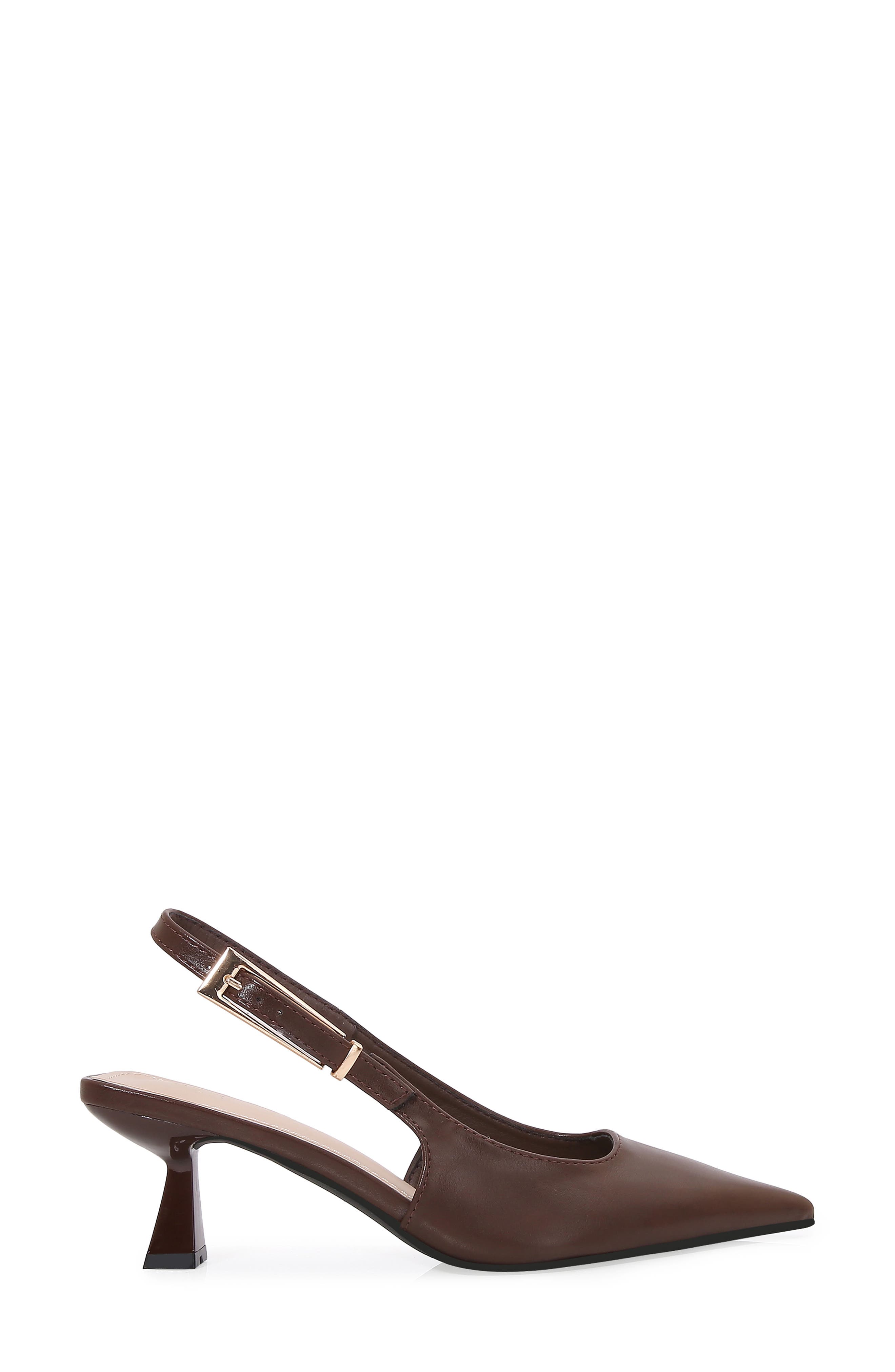 BERNESS Cassandra Slingback Kitten Heel Pump, Alternate, color, Brown