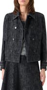 Akris punto Double Breasted Heavyweight Cotton Denim Jacket