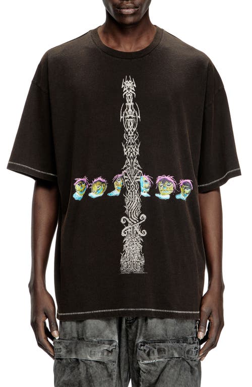 Diesel ® Relaxed Fit Cotton Graphic T-shirt