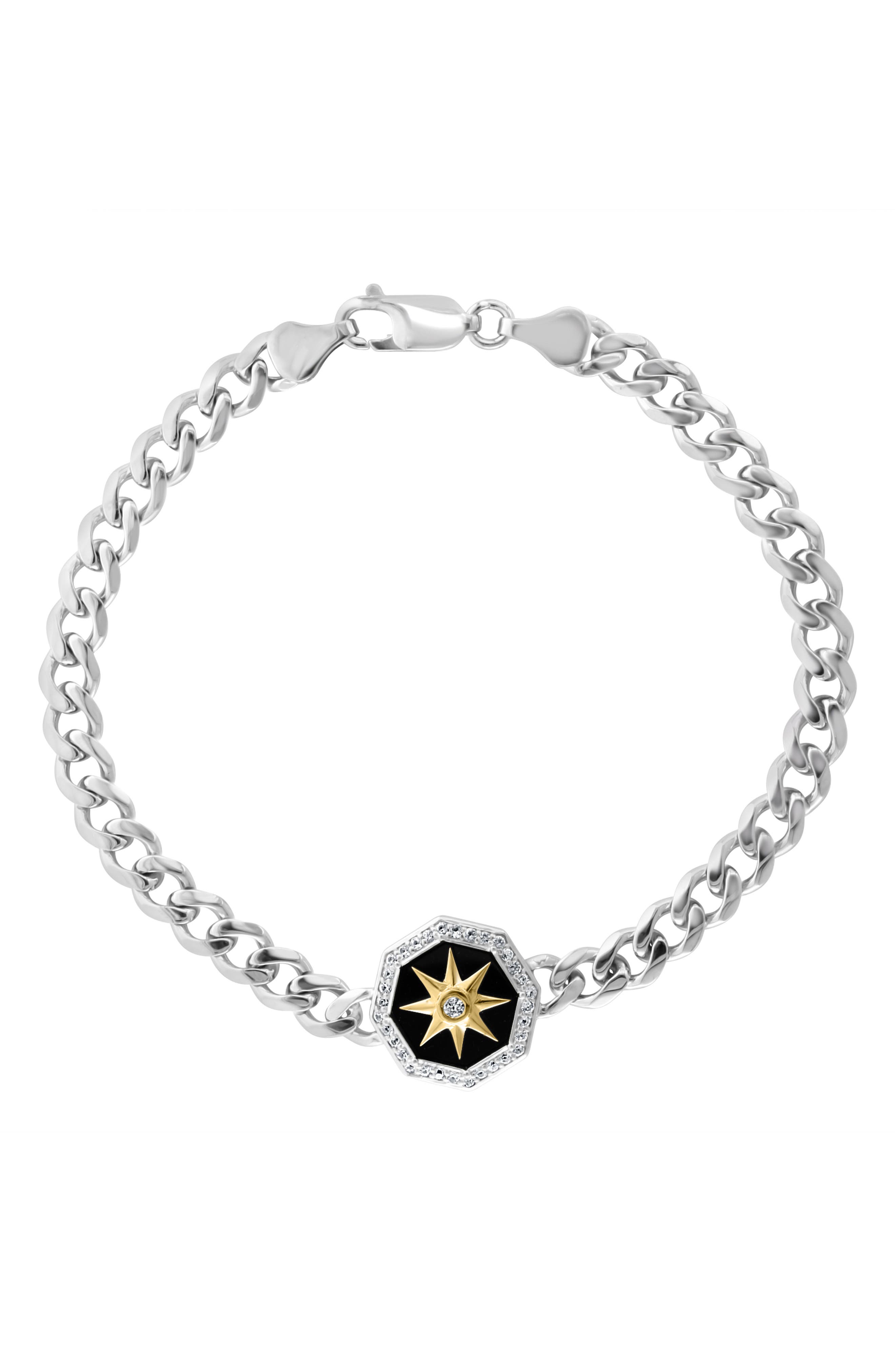 EFFY White Sapphire Pavé & Onyx Bracelet