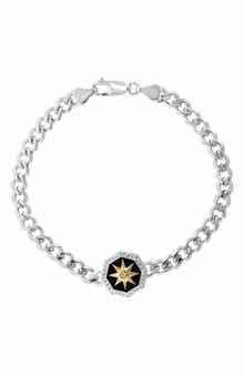 EFFY White Sapphire Pavé & Onyx Bracelet