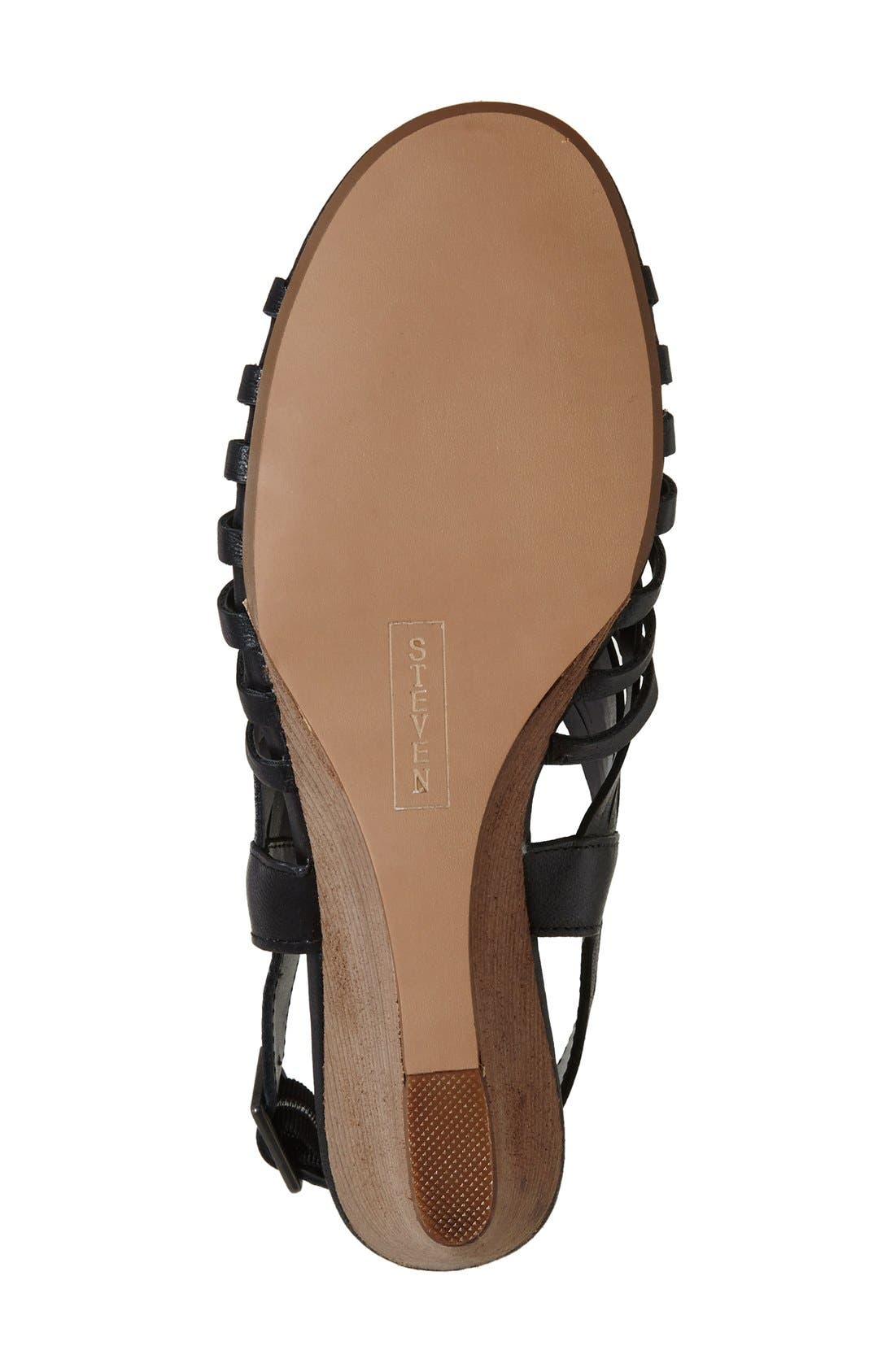 Steven New York Steven by Steve Madden 'Livvey' Wedge Sandal, Alternate, color, 