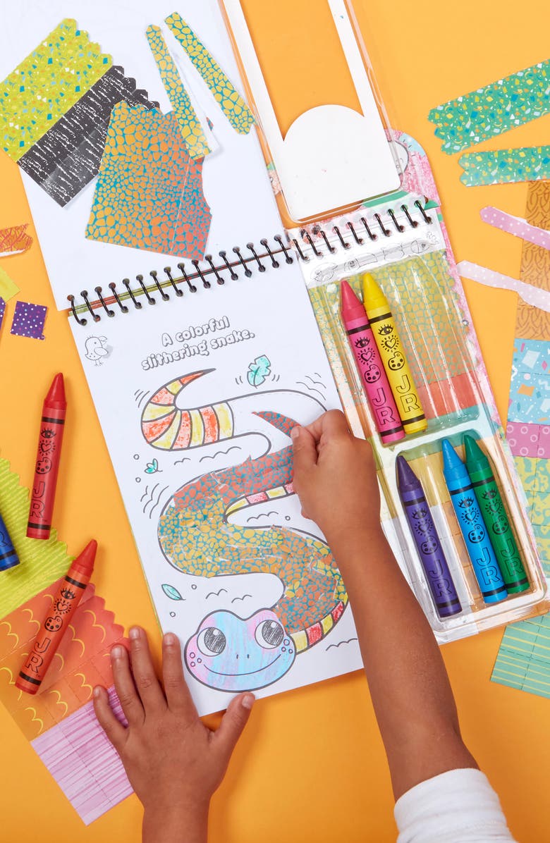 BRIGHT STRIPES Art On the Go Collage Fun Craft Set, Alternate, color, Multi