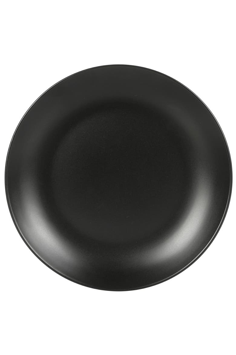 Queenslane Double Bowl Plates and Bowls Dinnerware Set, Alternate, color, Black