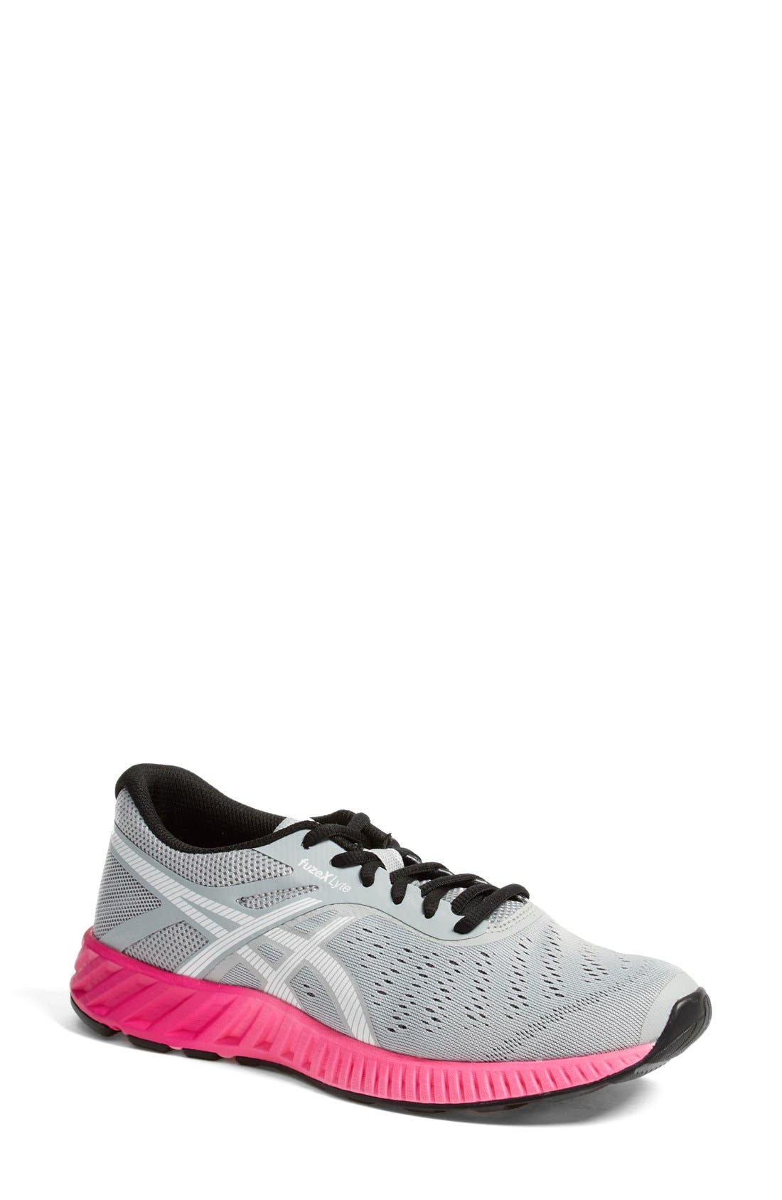 'FuzeX Lyte' Running Shoe, Main, color, GREY/ WHITE/ PINK