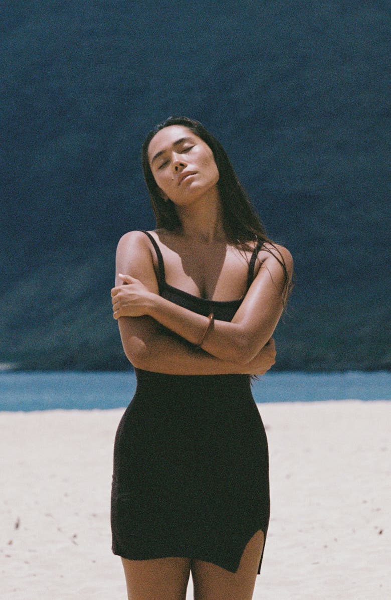 Stone Fox Swim Corah Cover-Up Minidress, Alternate, color, Coconut Oil