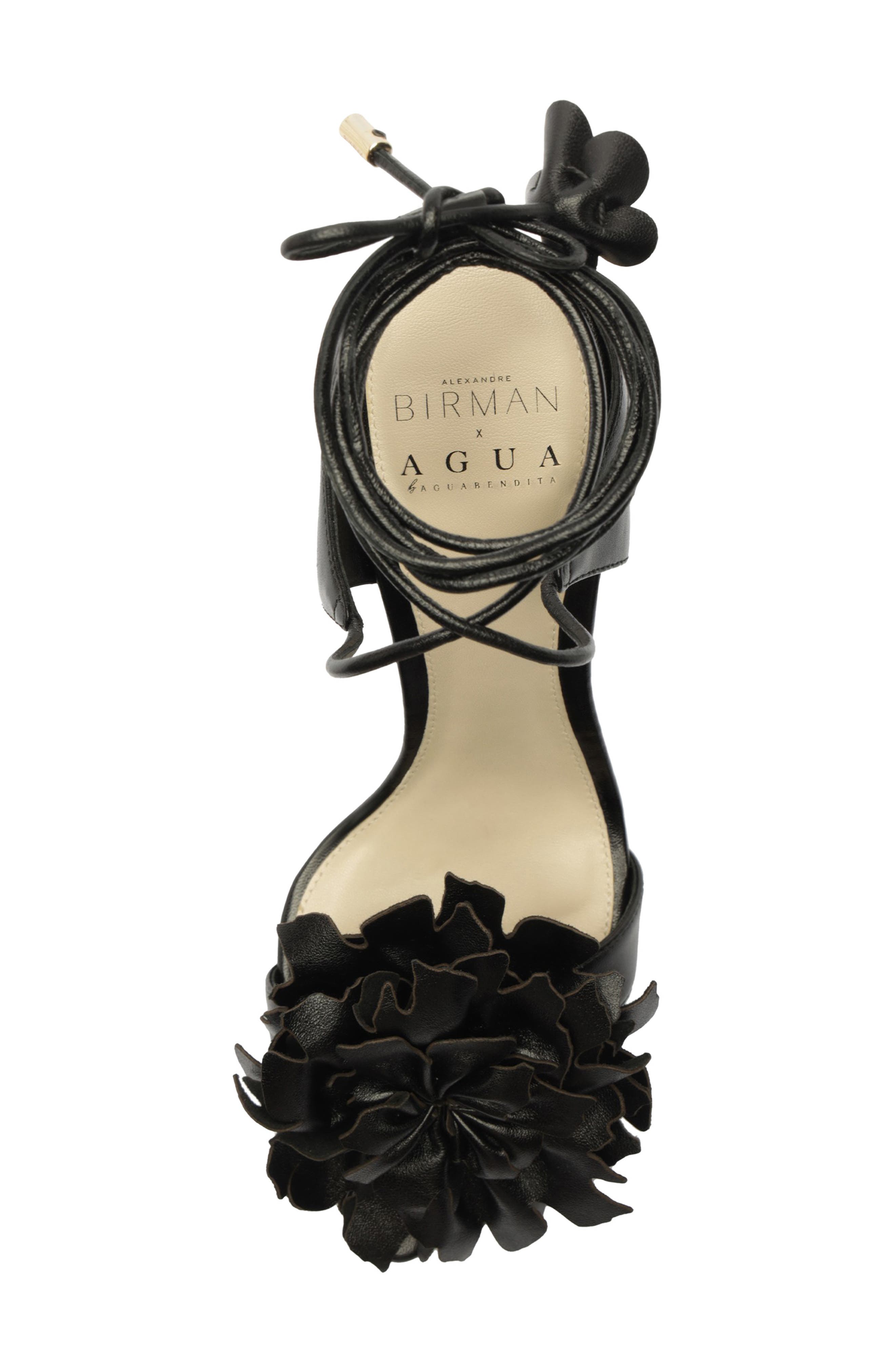 Alexandre Birman x Agua by Agua Bendita Ornela Ankle Strap Sandal, Alternate, color, Black