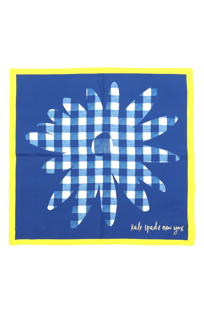 Kate Spade New York gingham daisy silk bandana | Nordstrom display picture 1