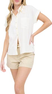 Blu Pepper Button Front Short Sleeve Shirt