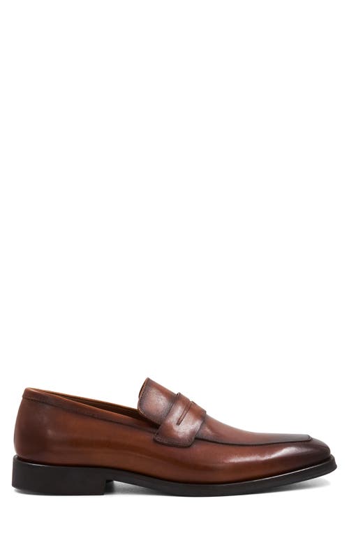 Bruno Magli Raging Penny Loafer In Cognac Burnished