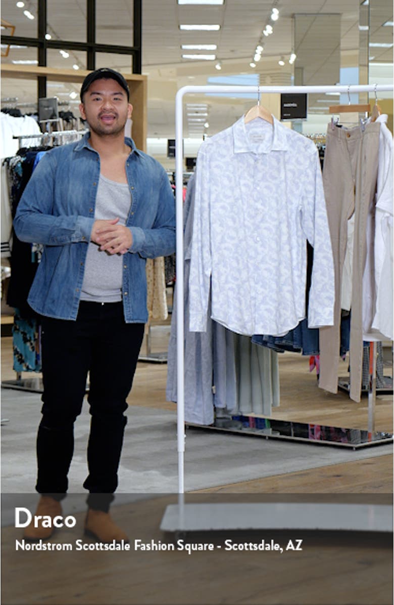 James OoohCotton<sup>®</sup> Abstract Print Button-Up Shirt, sales video thumbnail