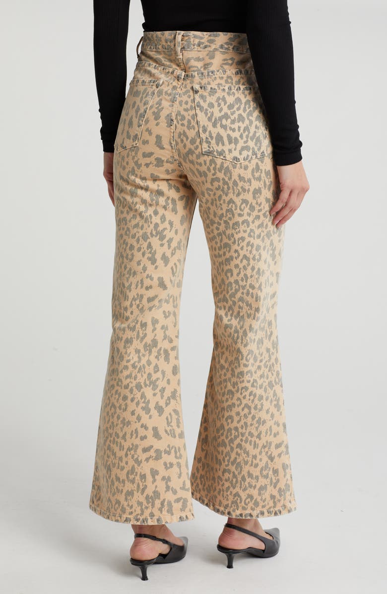 THE GREAT. The Kick Bell Jeans, Alternate, color, Vintage Leopard