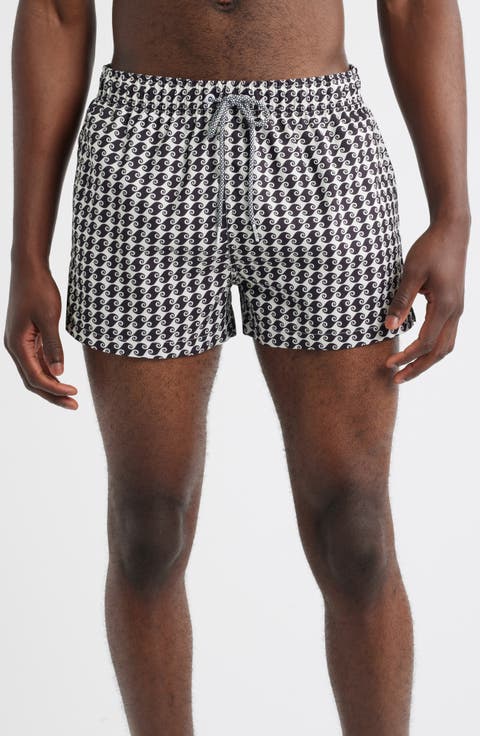 Printed Short Swim Trunks