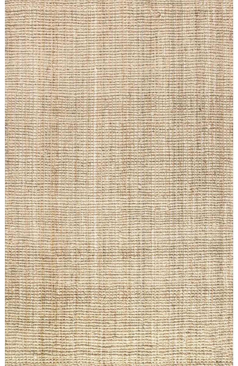 JONATHAN Y Hiro Hand Woven Chunky Jute Area Rug, Main, color, Ivory