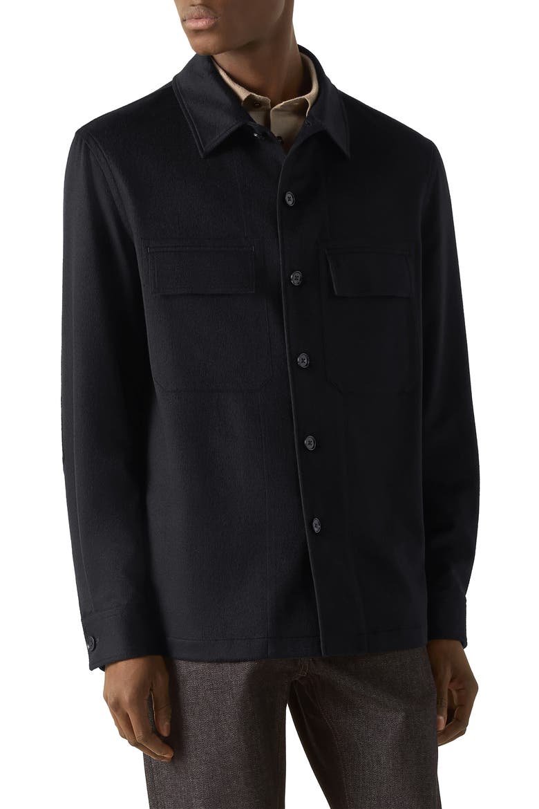 Oasi Cashmere Overshirt, Main, color, NAVY BLUE