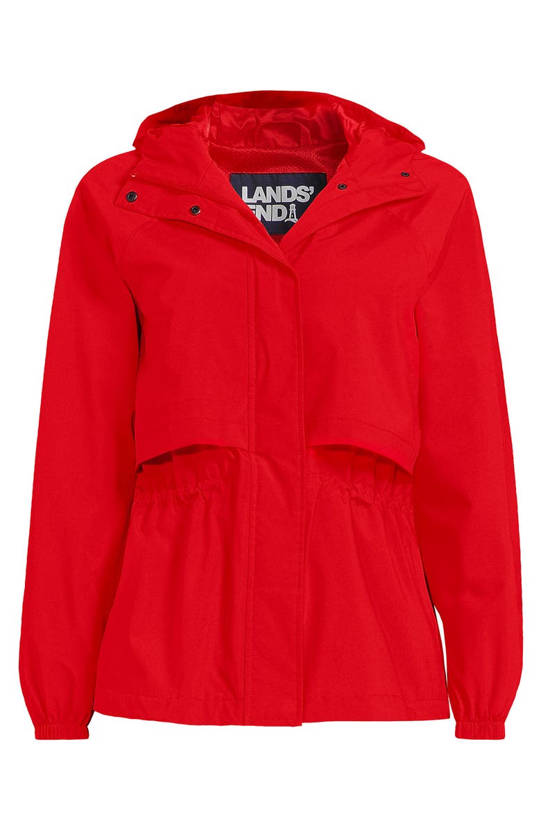 Lands' End Squall Packable Rain Jacket, Alternate, color, Coral Red