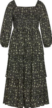 City Chic Cassidy Floral Print Maxi Dress