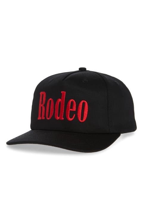 Rodeo Embroidered Cotton Twill Snapback Baseball Cap
