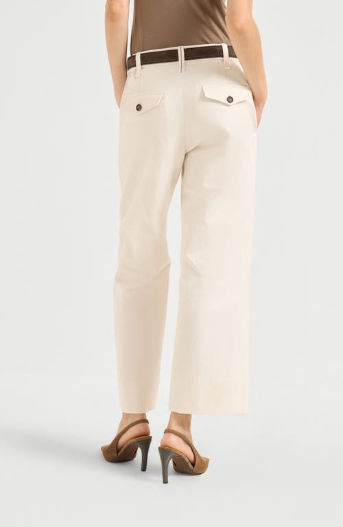 Brunello Cucinelli Chino Crop Trousers In Neutral