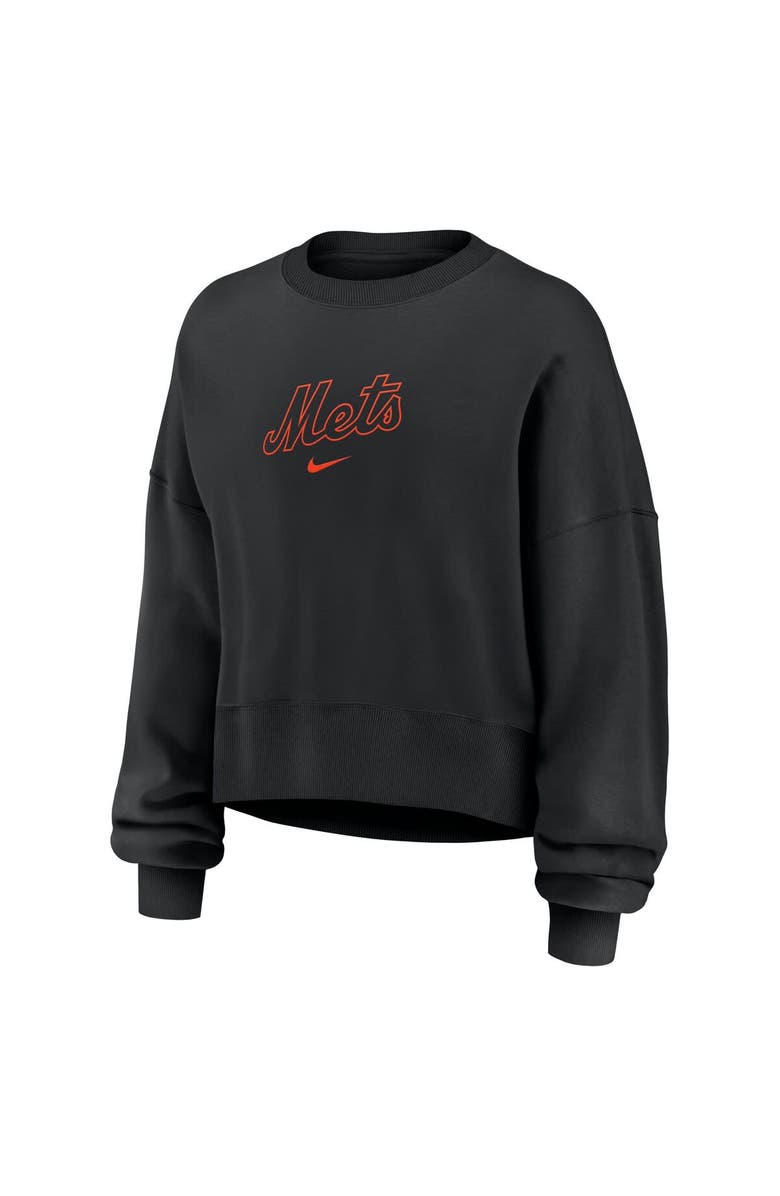 Nike Women's Nike Black New York Mets Oversized Primetime Sweatshirt, Alternate, color, Black