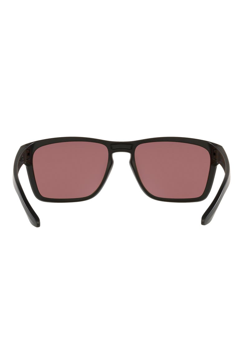 Sylas 60mm Prizm™ Polarized Rectangular Sunglasses, Alternate, color, MATTE BLACK