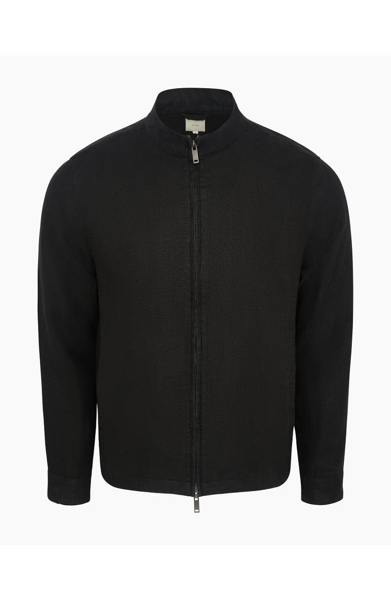 Onia Linen Bomber Jacket, Alternate, color, Washed Black